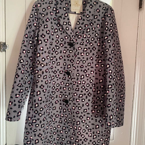 Kate Spade Cyber Cheetah Feti Coat Sz M, worn once! - Picture 8 of 10